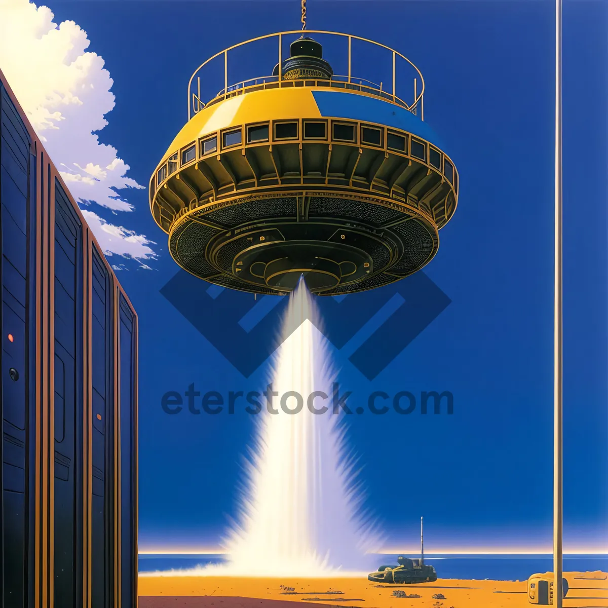 Picture of Skyline Beacon Tower in Park, Bathed in Sunlight