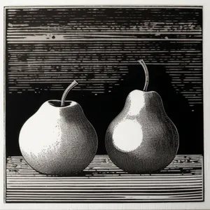 Winter Fruit Celebration: Festive Pear in Ornamented Vessel