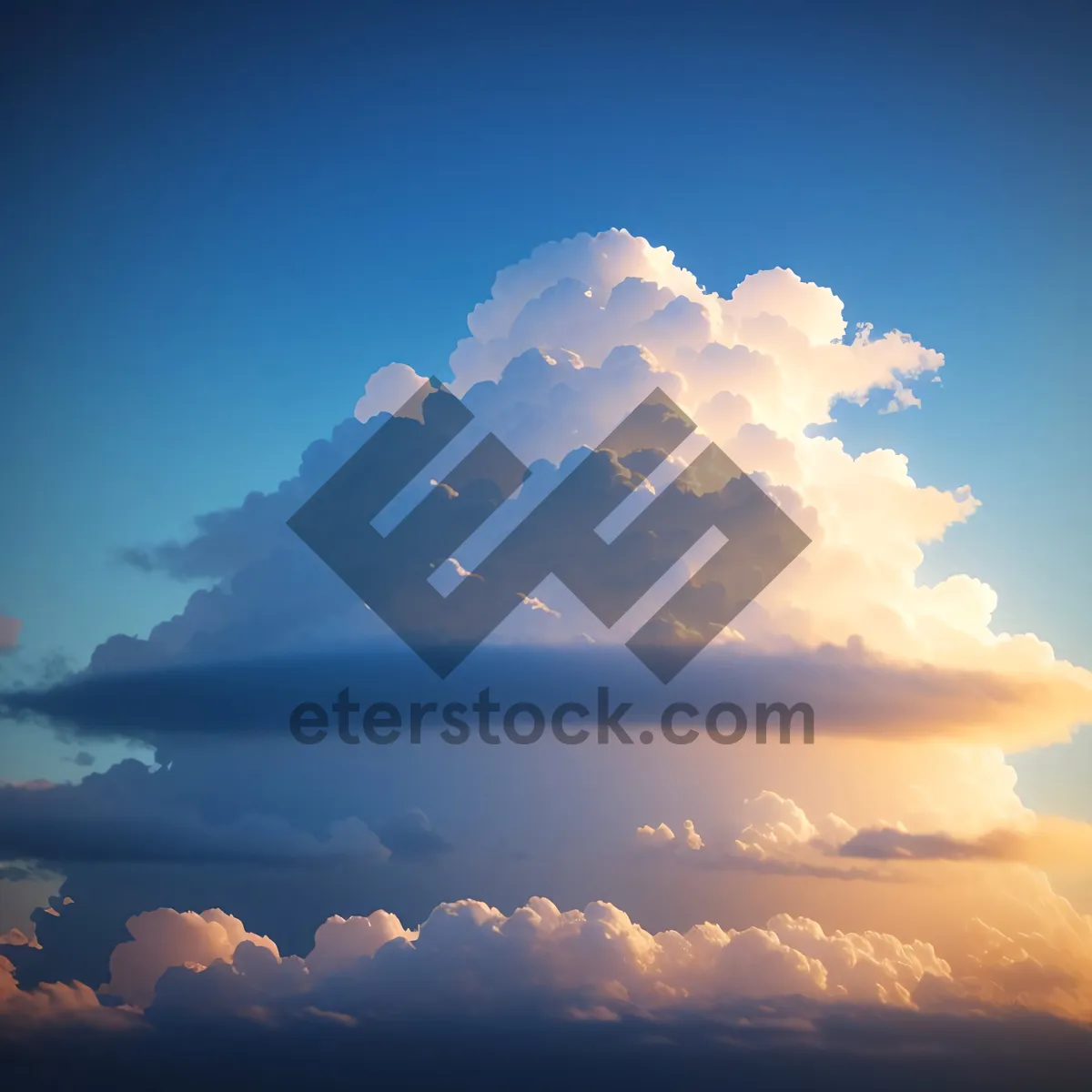 Picture of Fluffy Spring Clouds Embrace Sunny Skies
