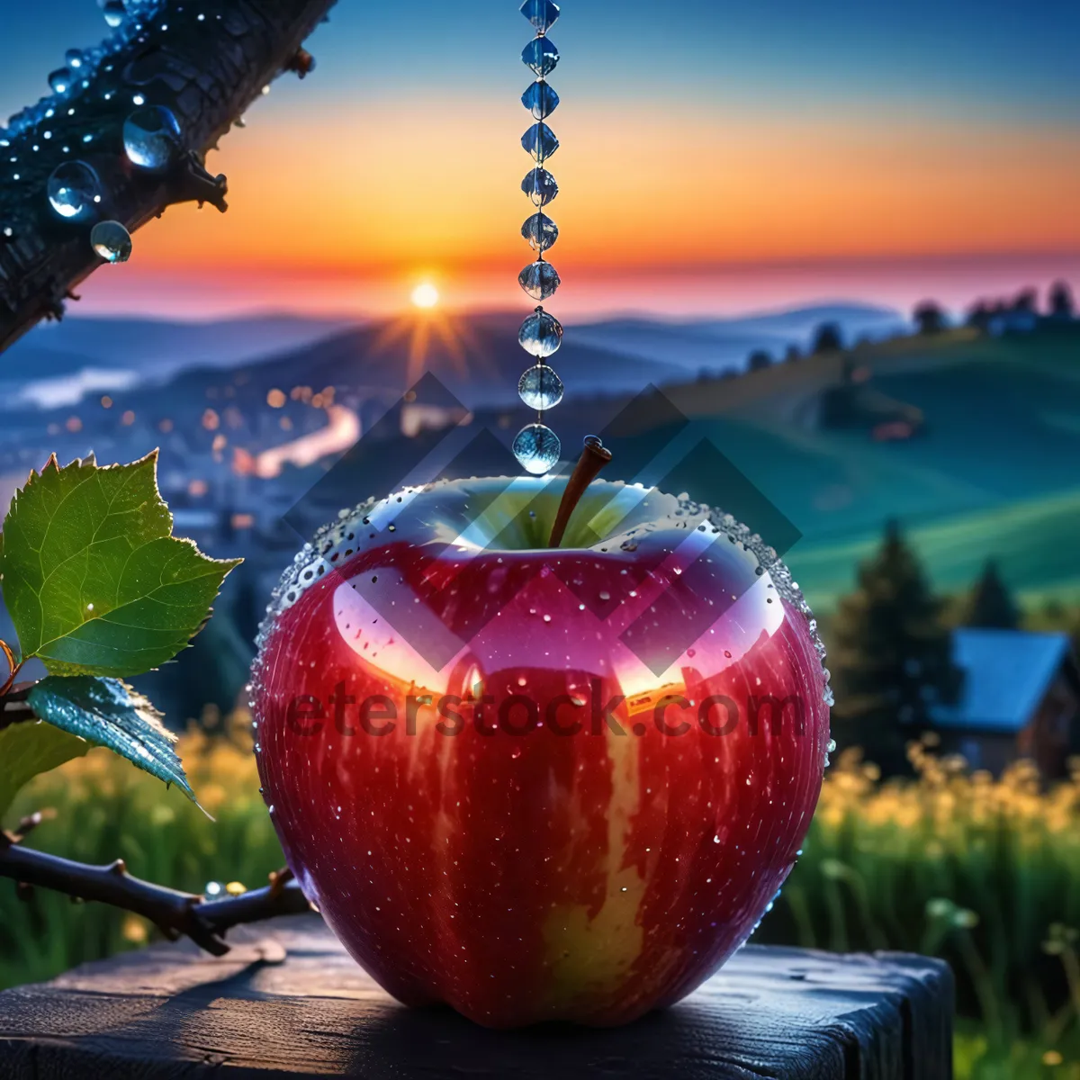 Picture of Fresh and Delicious Red Apple Snack
