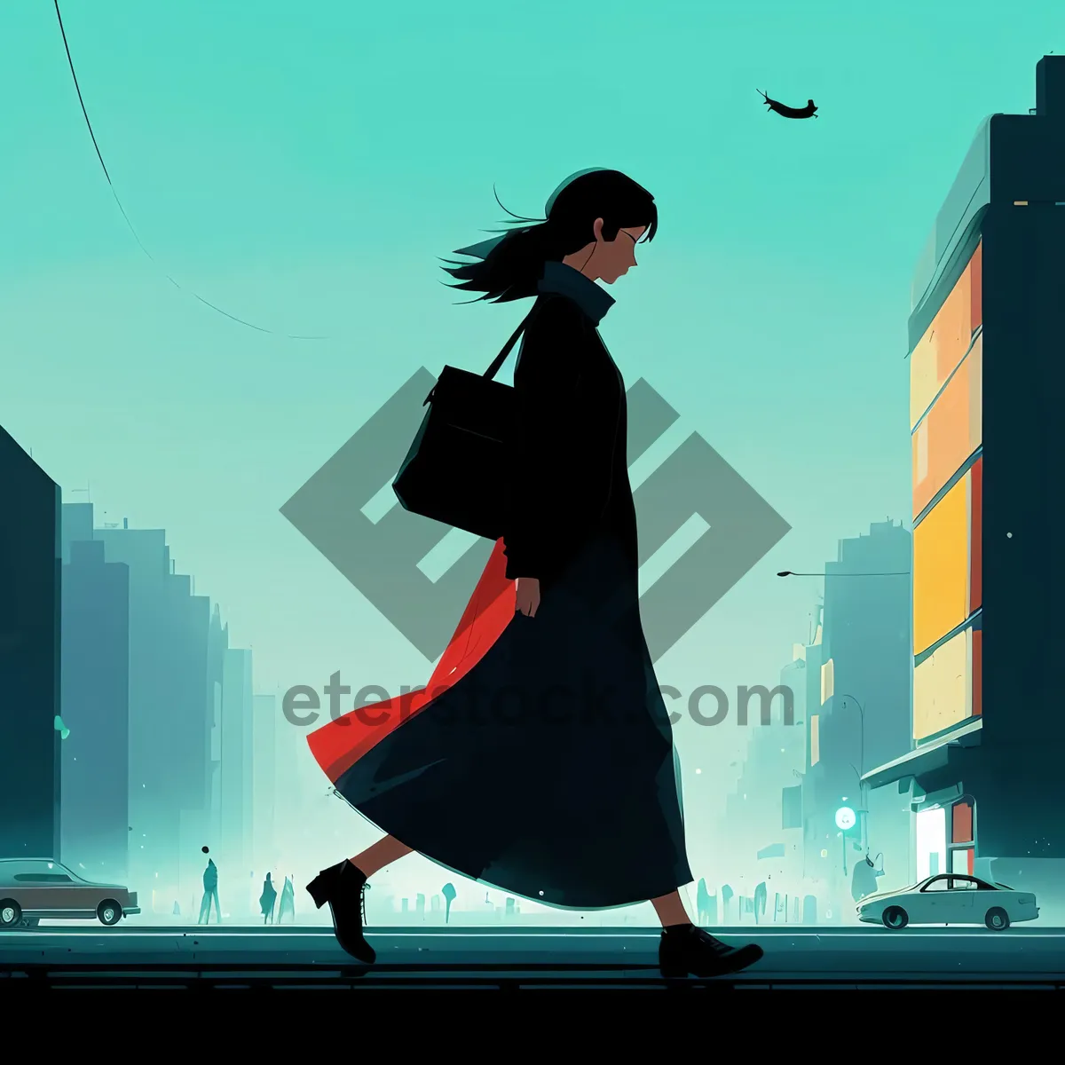 Picture of Nighttime Patriotic Crowd Cheering in Vibrant Stadium