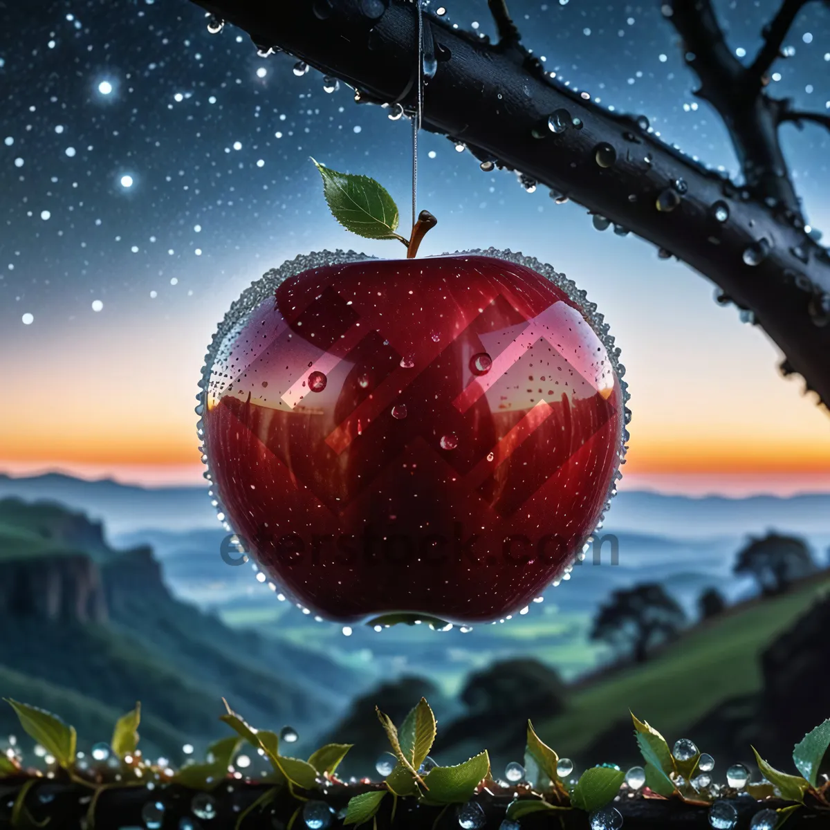 Picture of Red Delicious Apple: Fresh, Sweet, and Nutritious Fruit Bite