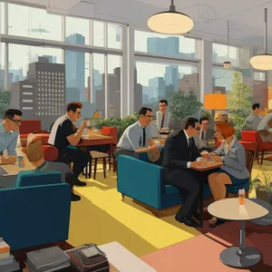 Collaborative Business Meeting in Modern Office