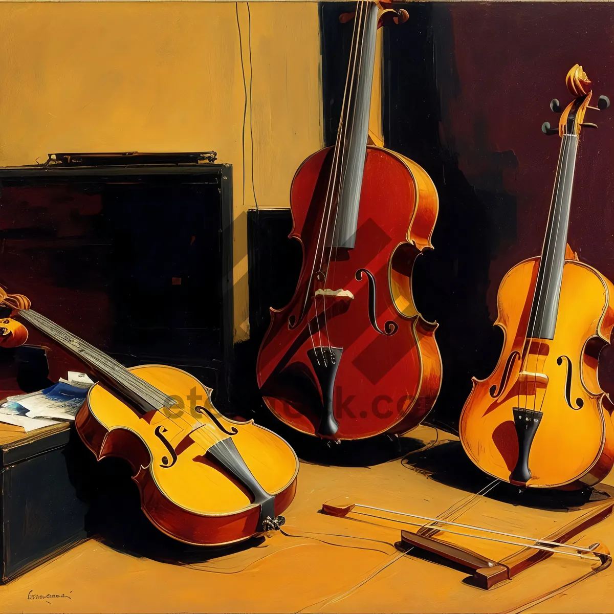 Picture of Melodic Strings: The Harmonious Ensemble of Music