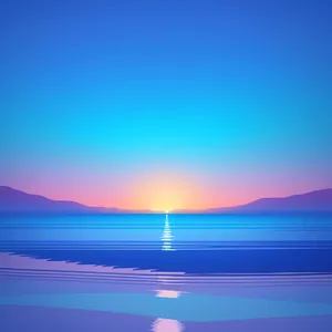 Breathtaking Coastal Sunrise Over Clear Ocean Waters