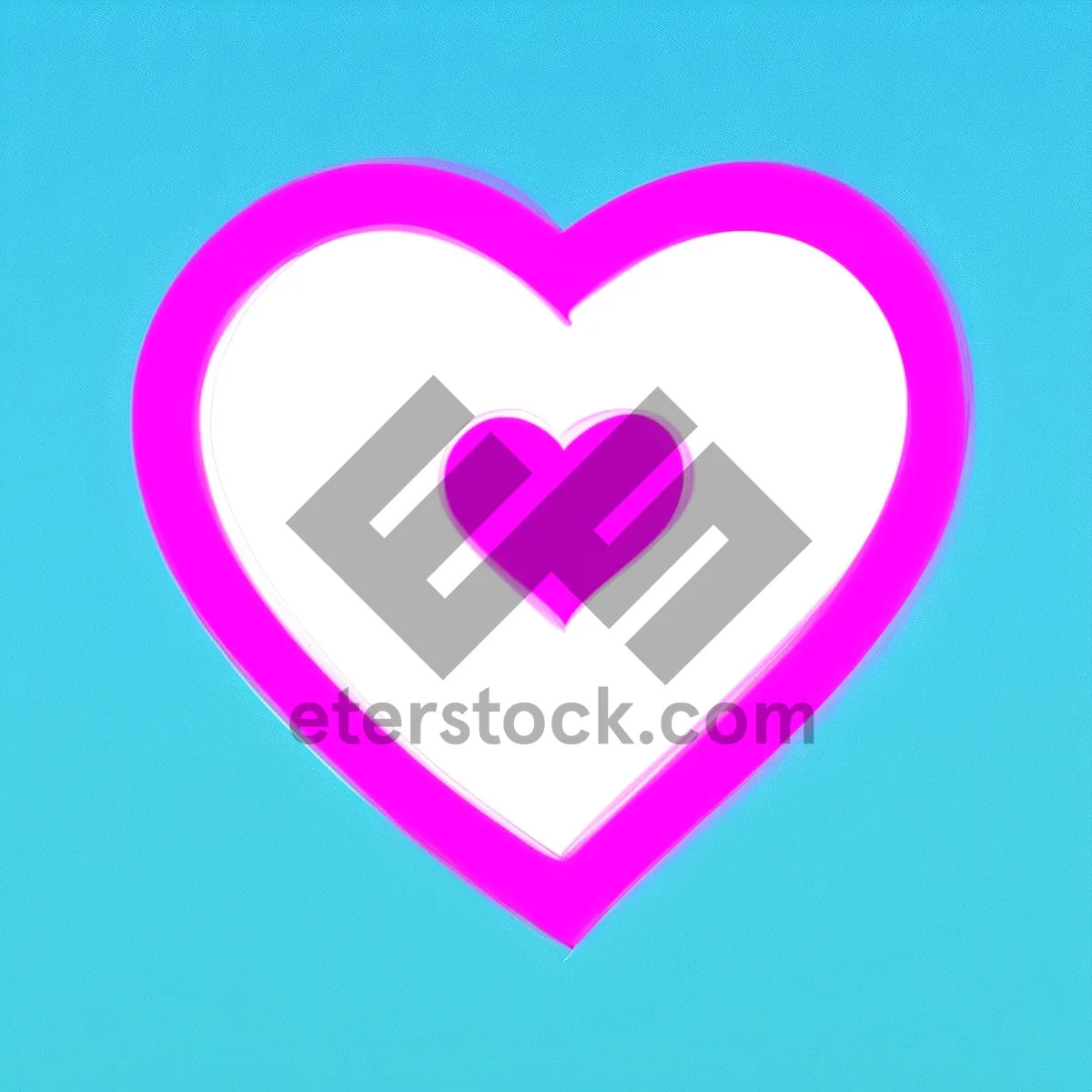 Picture of Romantic Valentine's Day Card Design with Pink Heart