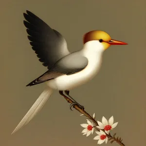 Coastal Seagull Soaring in Clear Blue Sky