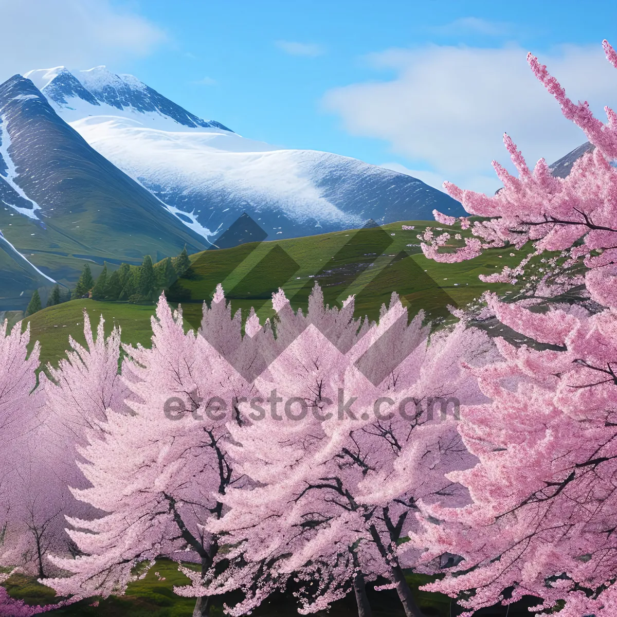 Picture of Winter Wonderland: Rhododendron Shrub in Pink