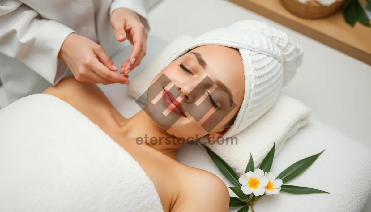 Picture of Relaxing spa massage therapy in a cozy bed