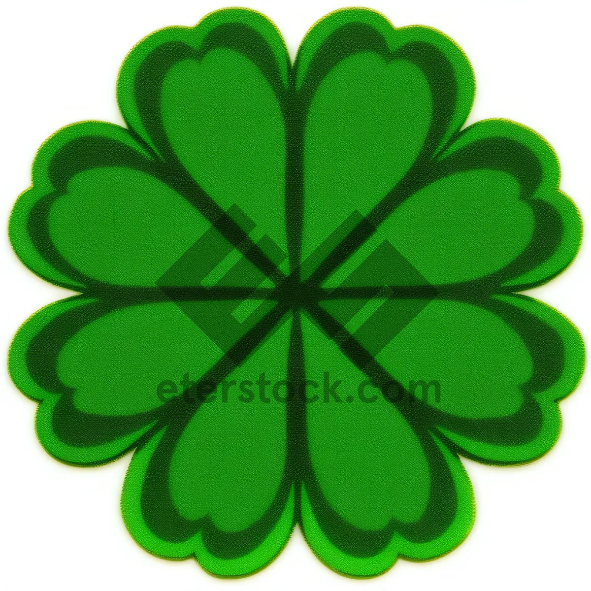 Picture of Green Clover Icon Set for Symbolic Design