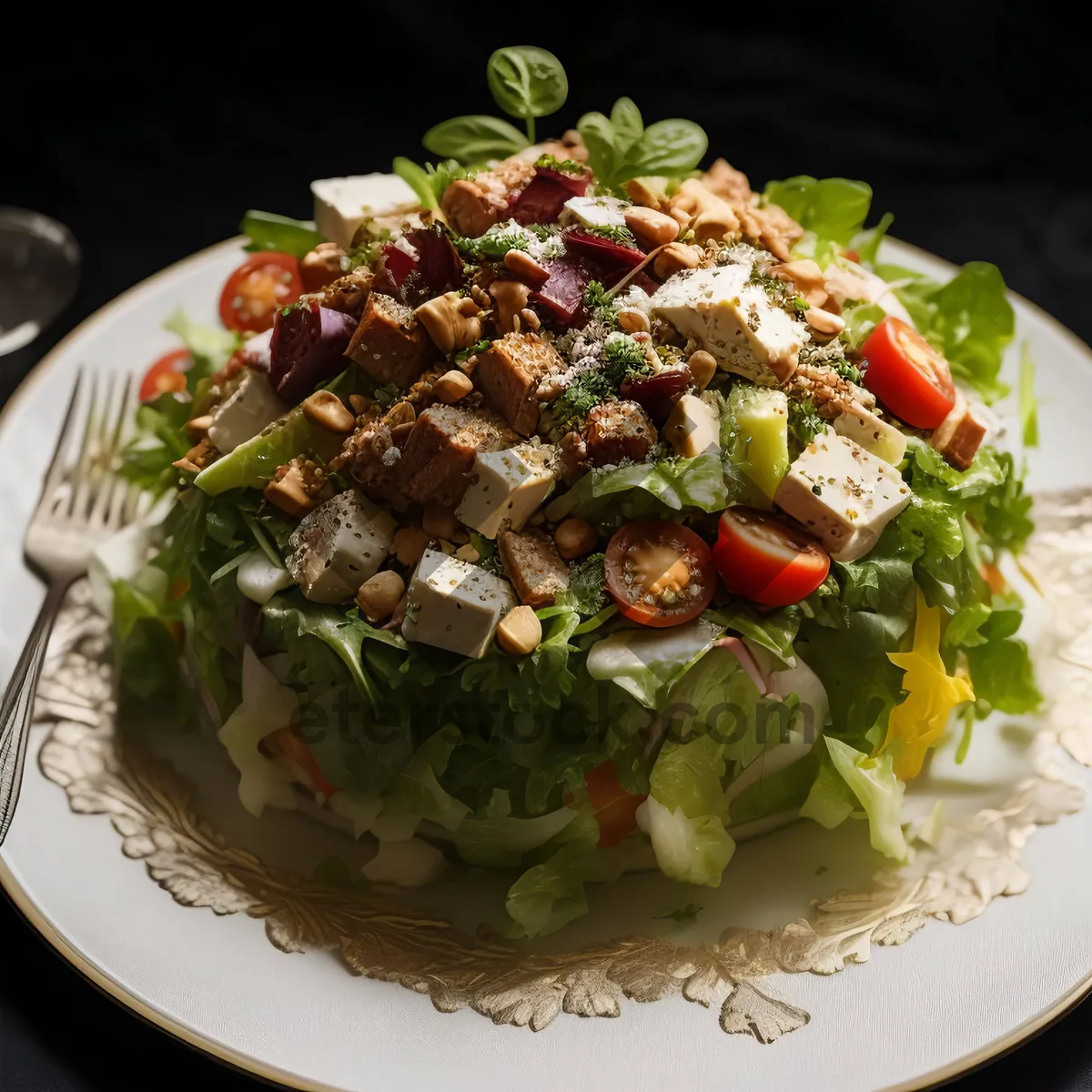 Picture of Delicious Gourmet Salad with Fresh Vegetables