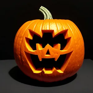 Scary Halloween Jack-o'-Lantern: Carved Pumpkin Lantern