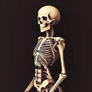 Eerie Skeleton Bodybuilder Strikes Terrifying Pose in Cemetery