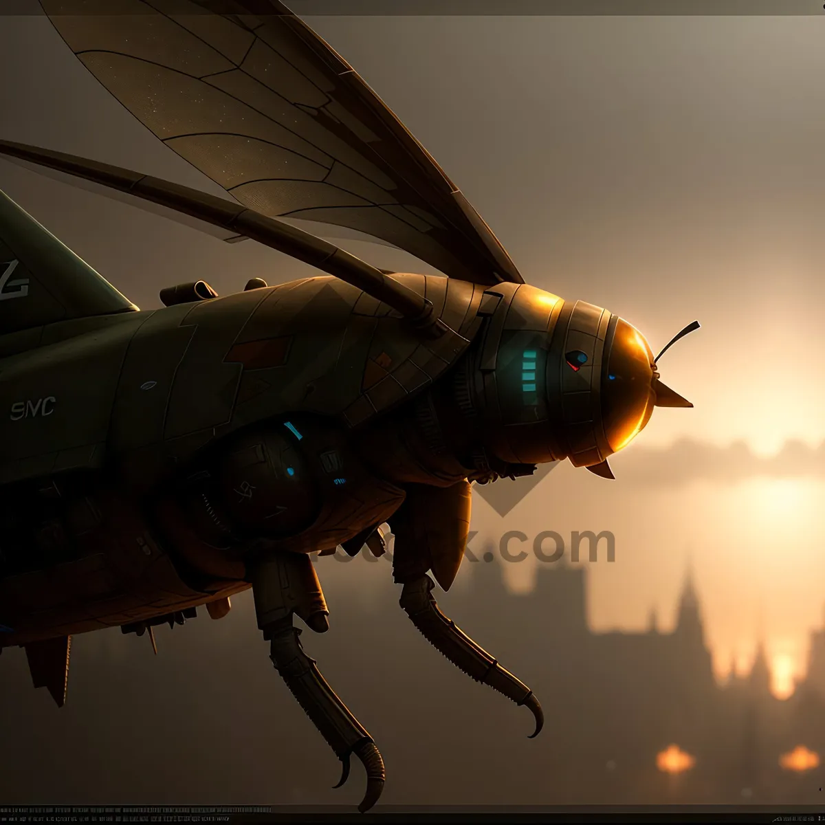 Picture of Insect Wing Close-Up: Flying Beetle's Rotor Blade