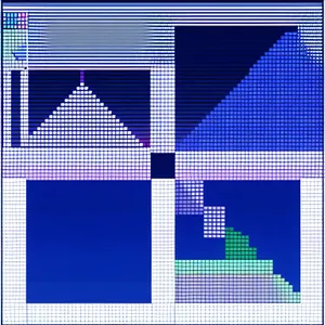 Digital Mosaic Pattern Wallpaper: Square Tile Check Design