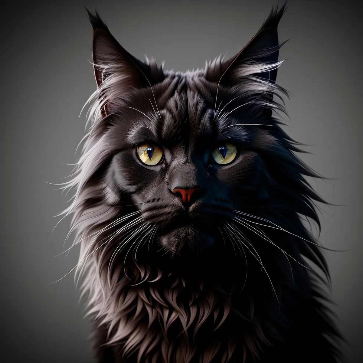 Picture of Curious Whiskers: Adorable Gray Tabby Cat