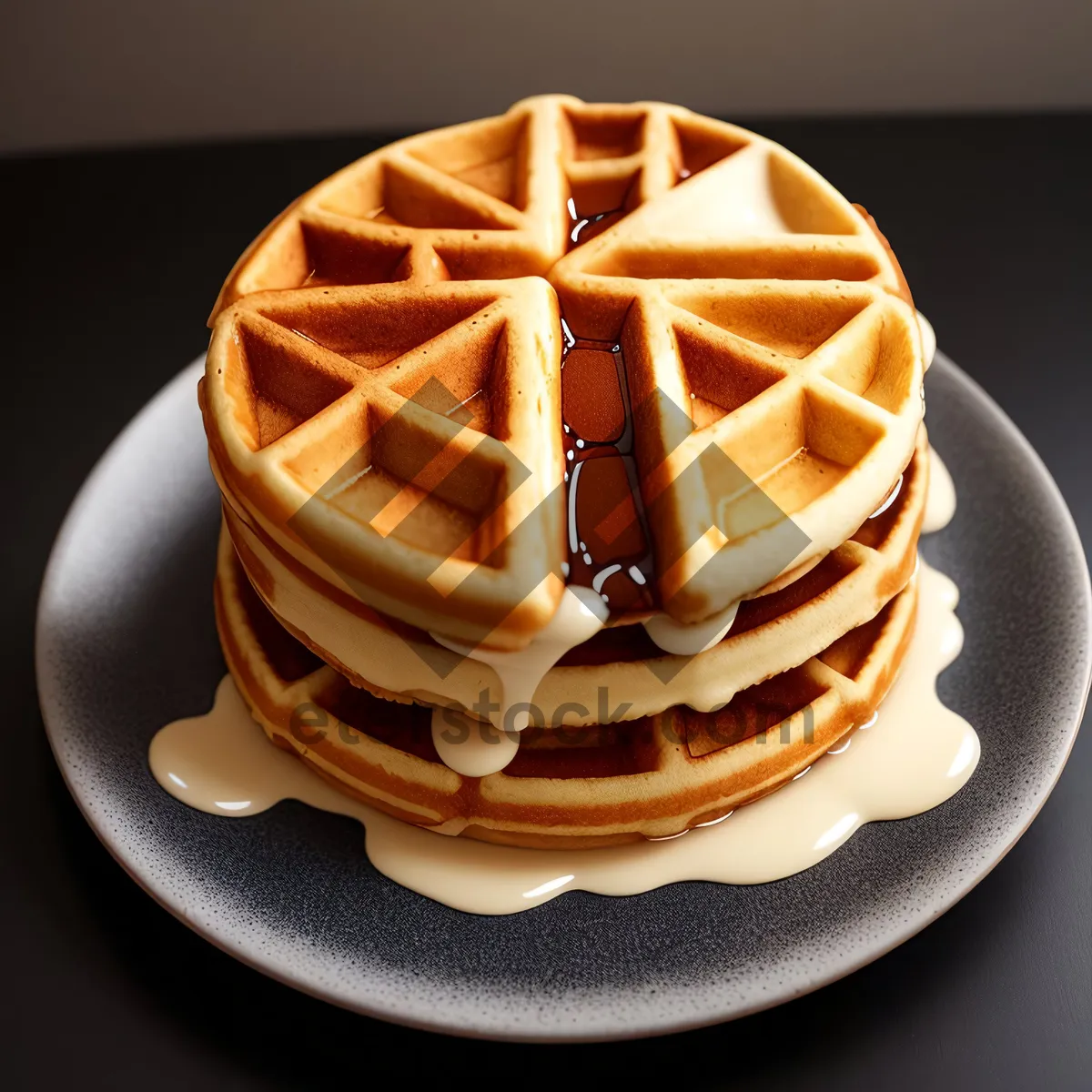 Picture of Delicious Chocolate-Covered Pastry with Sweet Syrup