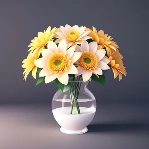 Sunflower and Daisy Bouquet in Vase