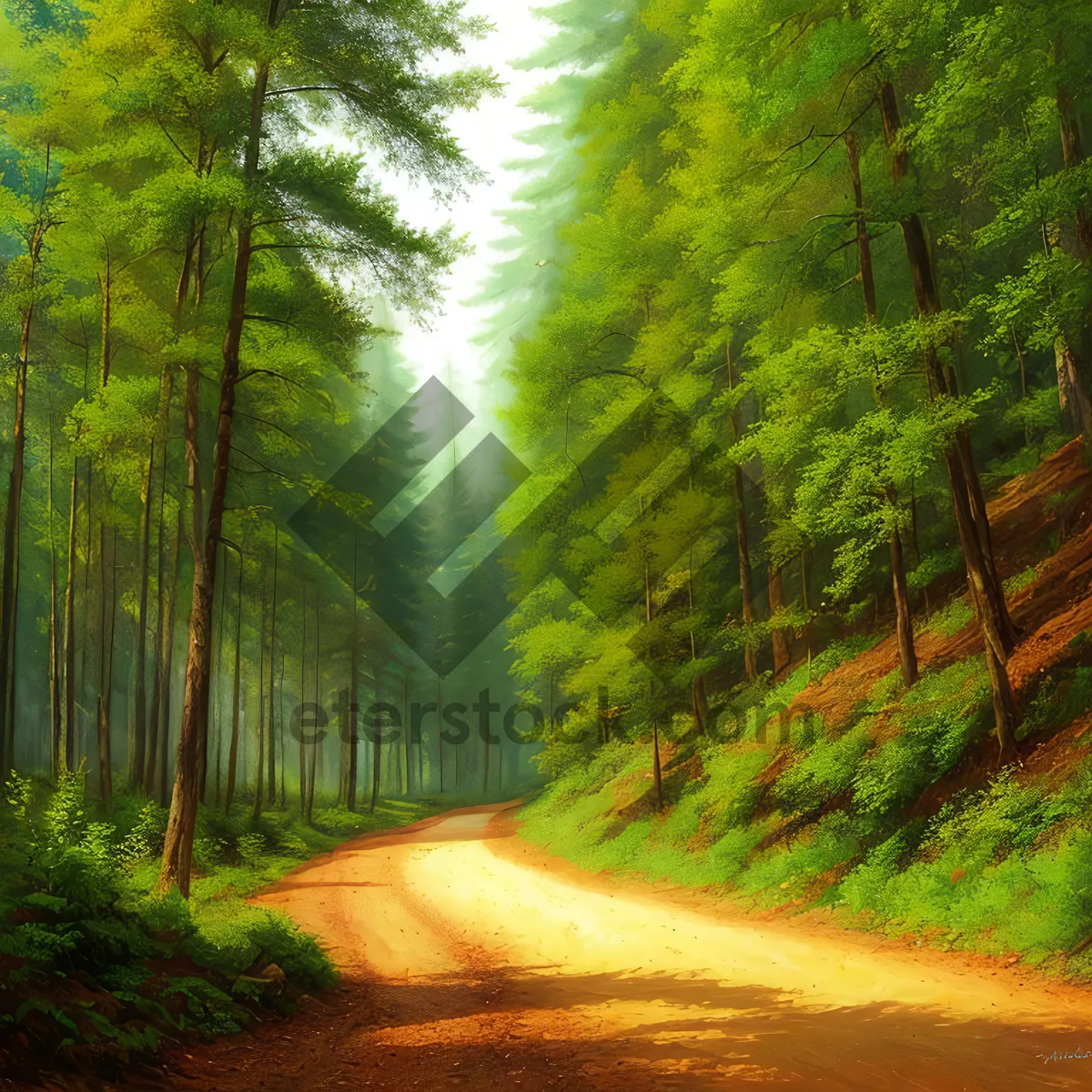 Picture of Enchanting Woods: A picturesque scene of nature's beauty in the forest