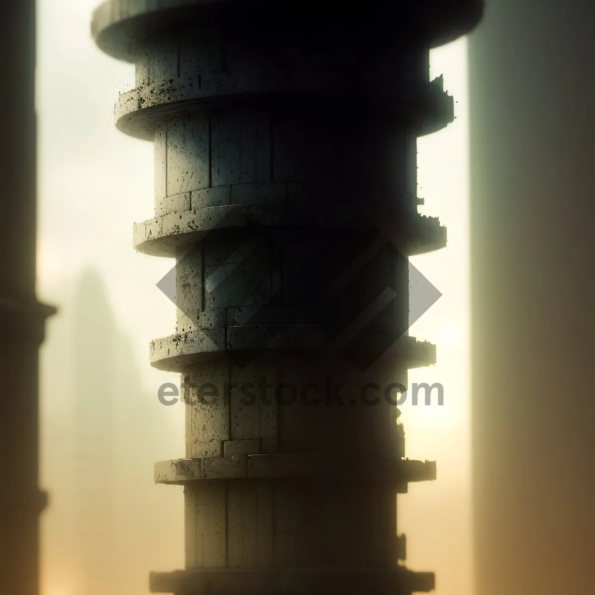 Picture of Architectural Wonder: Majestic Minaret Tower with Intricate Gearings