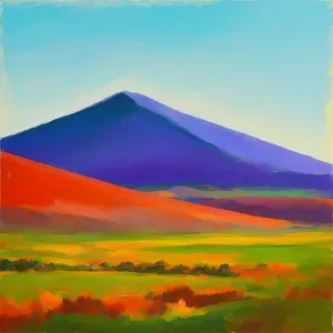 Golden Horizon: Sunlit Meadow in the Countryside