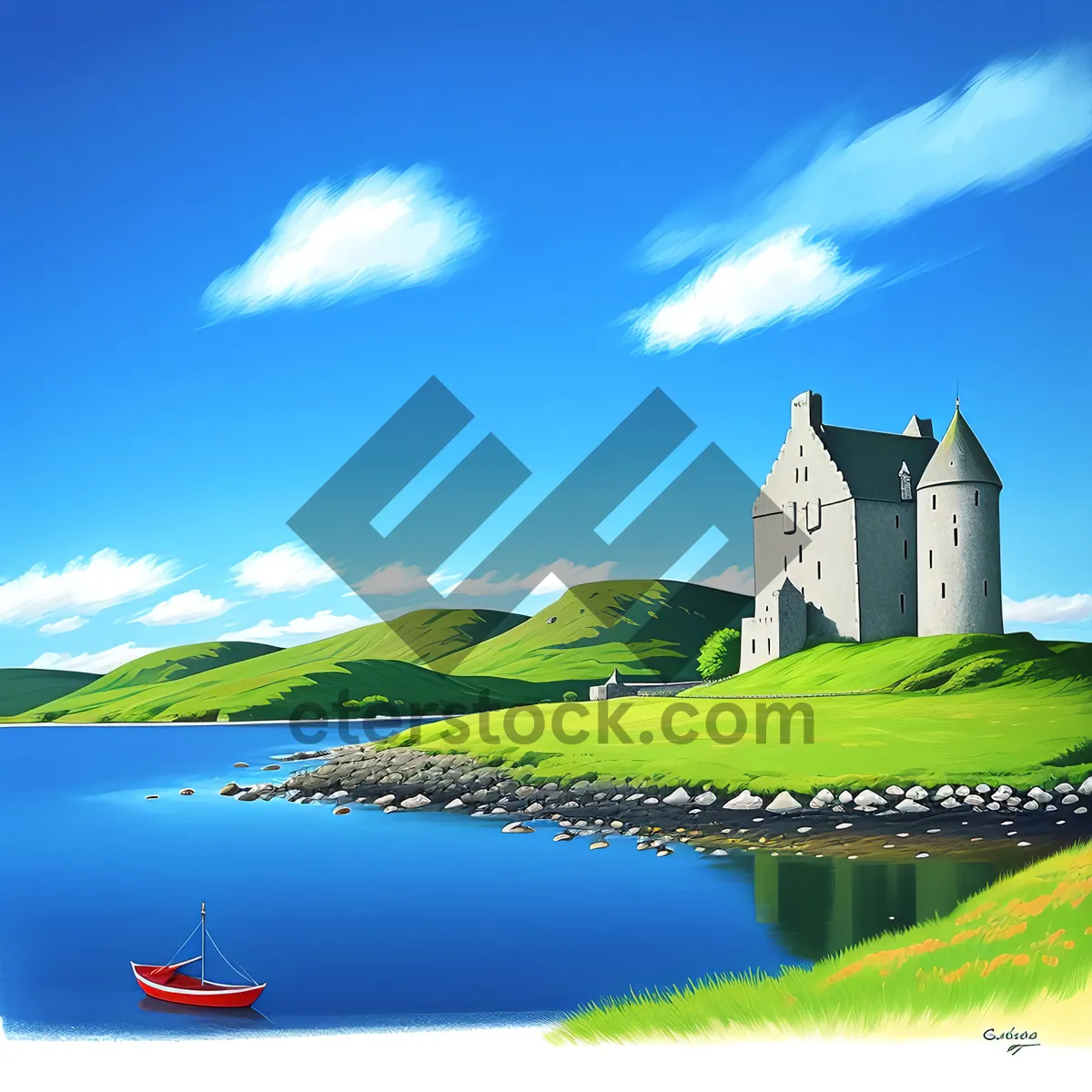 Picture of Serene Golf Course amidst Lush Countryside