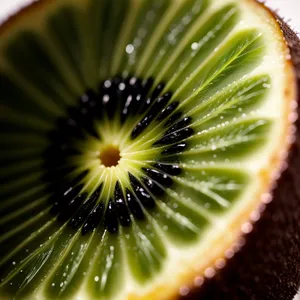 Juicy Kiwi Slice: Fresh and Healthy Source of Vitamins