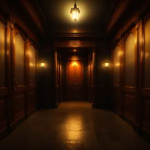 Vintage Basement Corridor with Architectural Charm