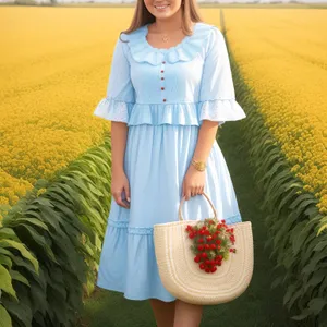 Happy Smiling Woman in Summer Park