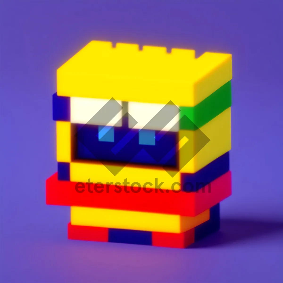 Picture of 3D Block Toy Building House Symbol