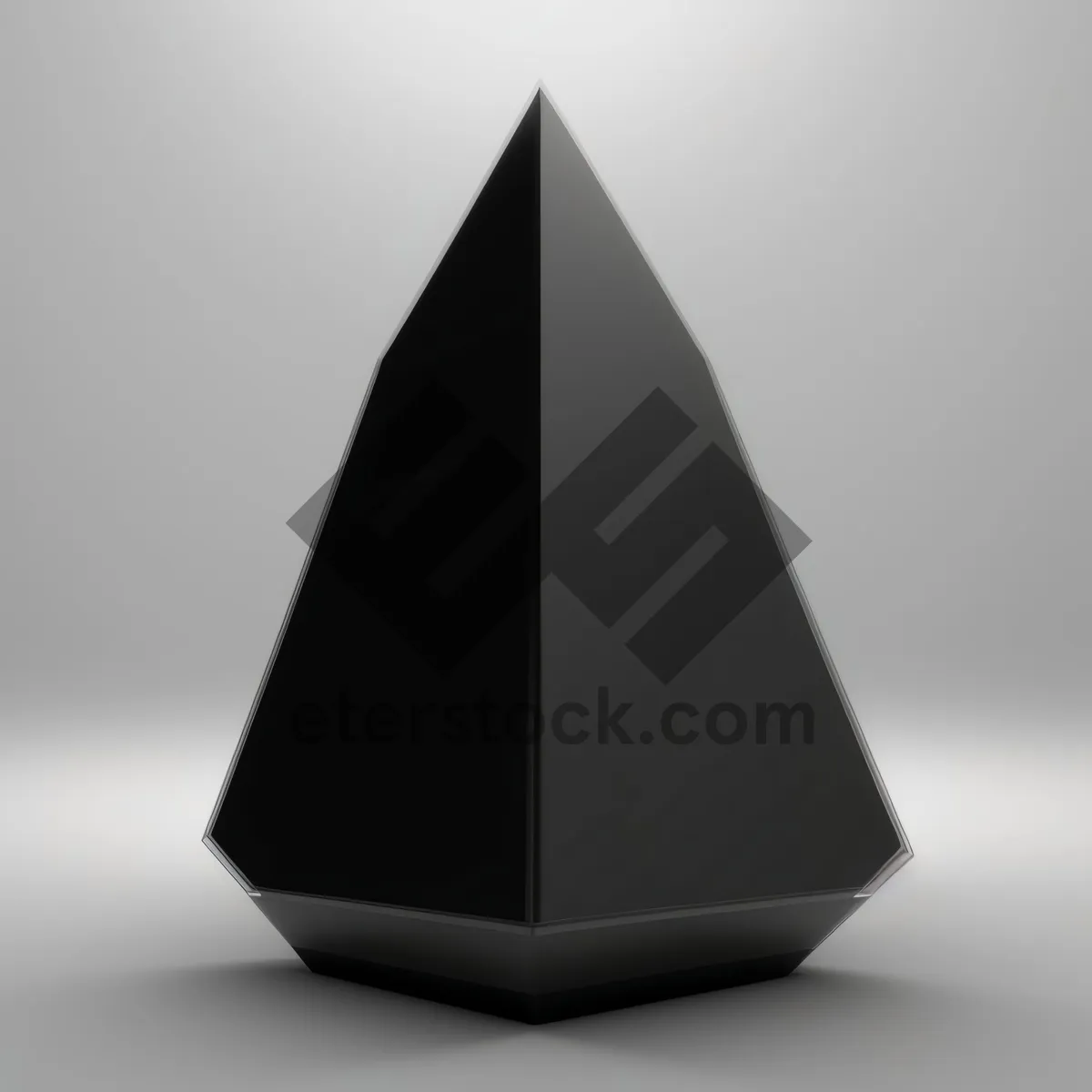 Picture of 3D Pyramid Symbol Glass Icon - Graphic Design