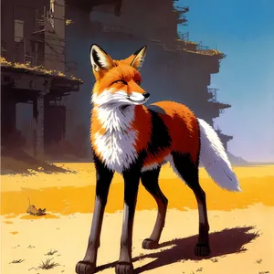 Wild Red Fox - Majestic Canine Mammal