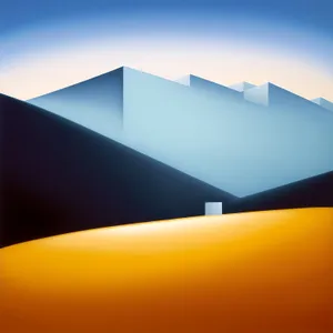 Futuristic Geometric Gradient Art