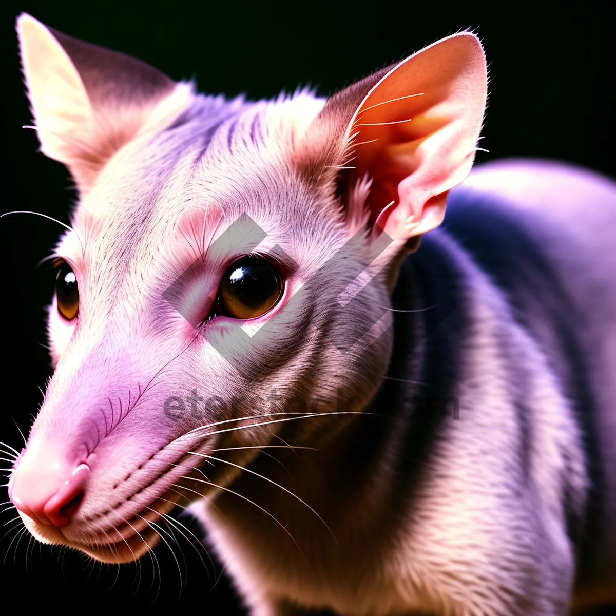 Picture of Cute Kitty with Furry Whiskers and Adorable Eyes