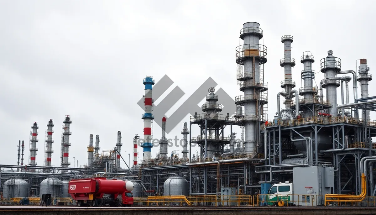 Picture of Industrial chimney emitting smoke into the sky.