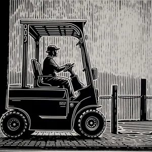 Wheeled Vehicle Featuring Accordion: Forklift Truck Transport