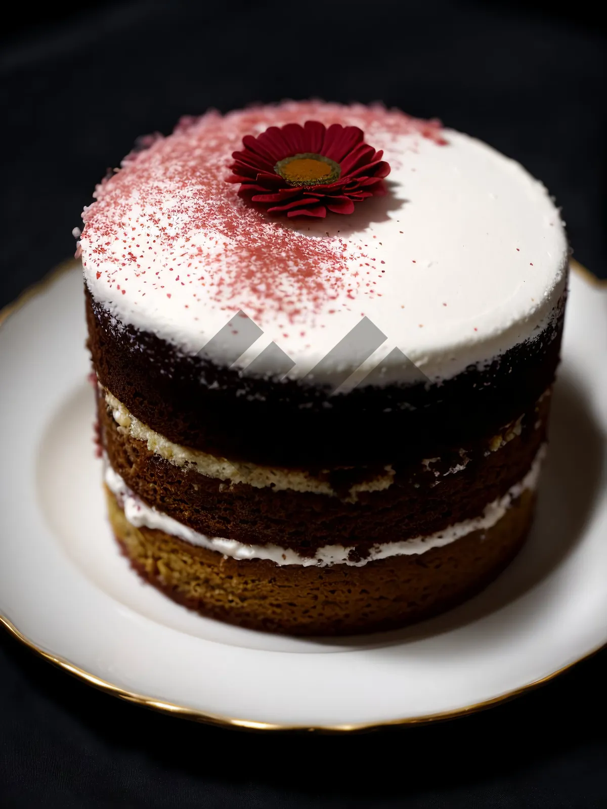 Picture of Delicious raspberry chocolate cake with cream icing