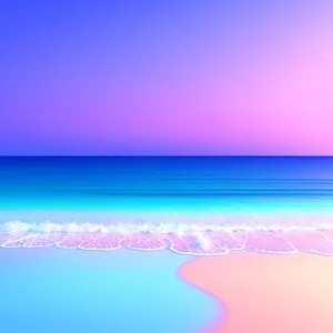 Serene Sea Waves in Vibrant Colors