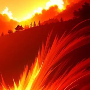 Fiery Celestial Explosion in Vibrant Motion
