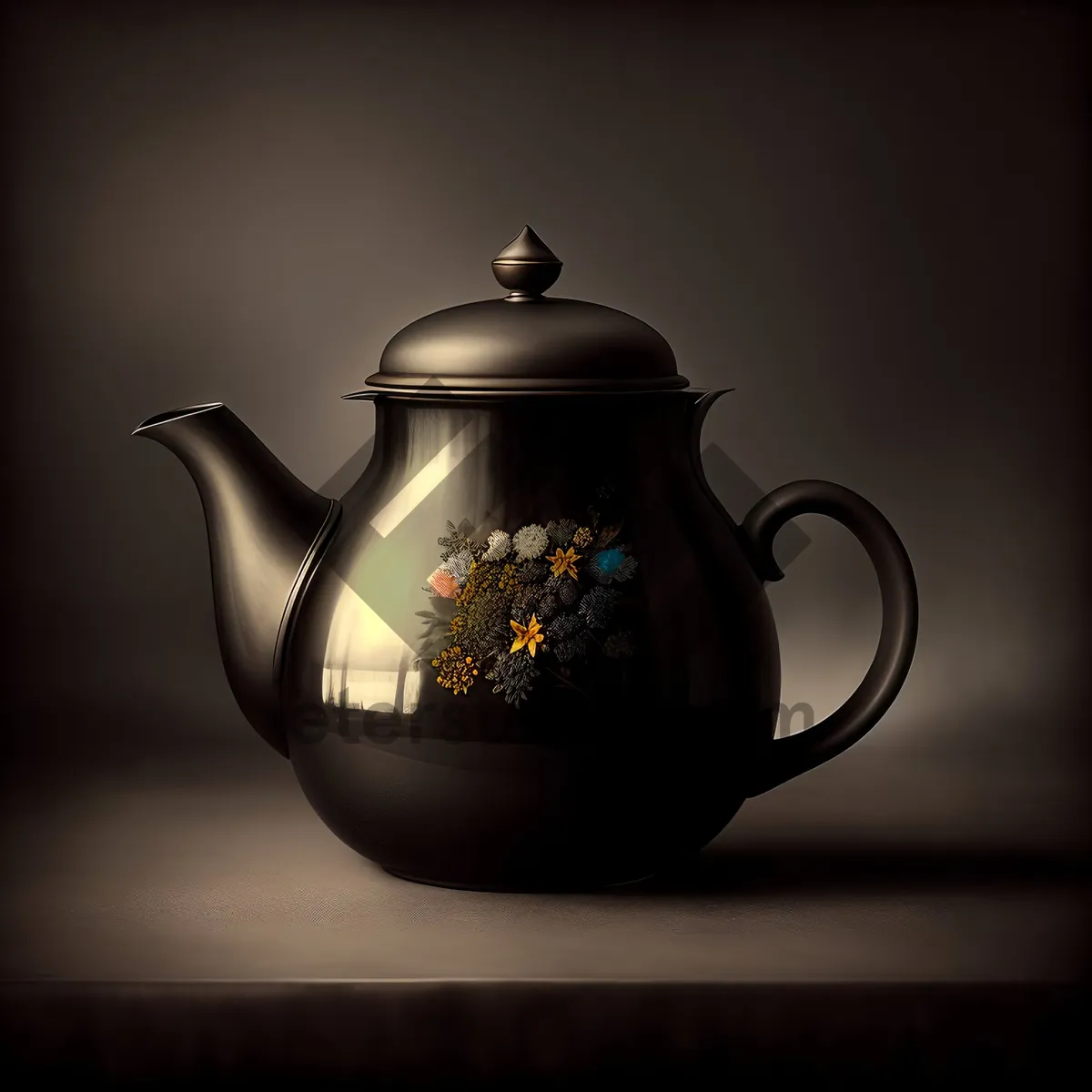 Picture of Traditional Ceramic Teapot for Hot Beverages