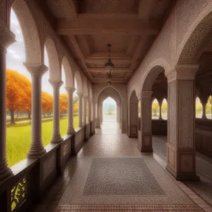 Timeless Beauty: Ancient Cathedral's Majestic Vaulted Rooftop