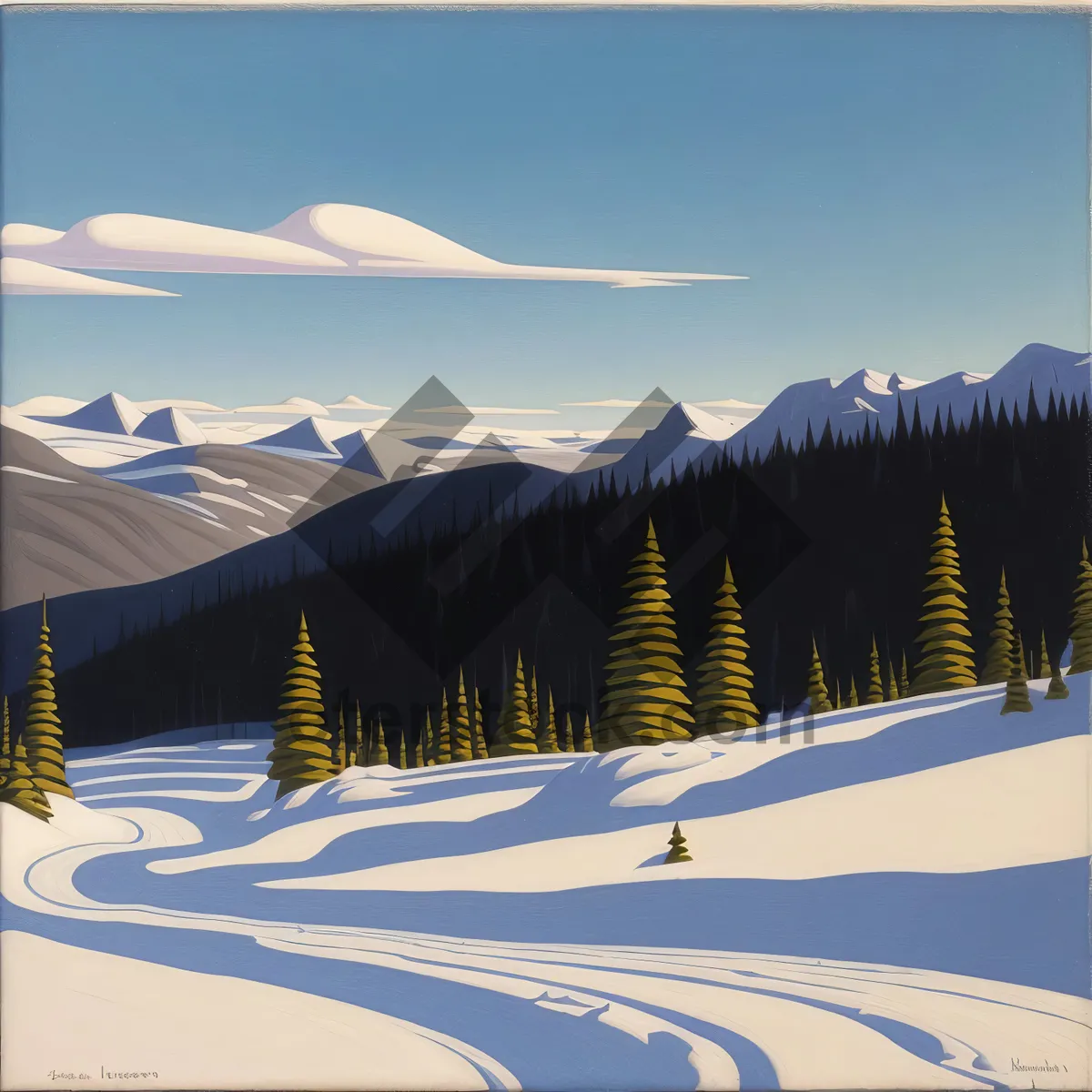 Picture of Winter Wonderland: Majestic Alpine Ski Slope