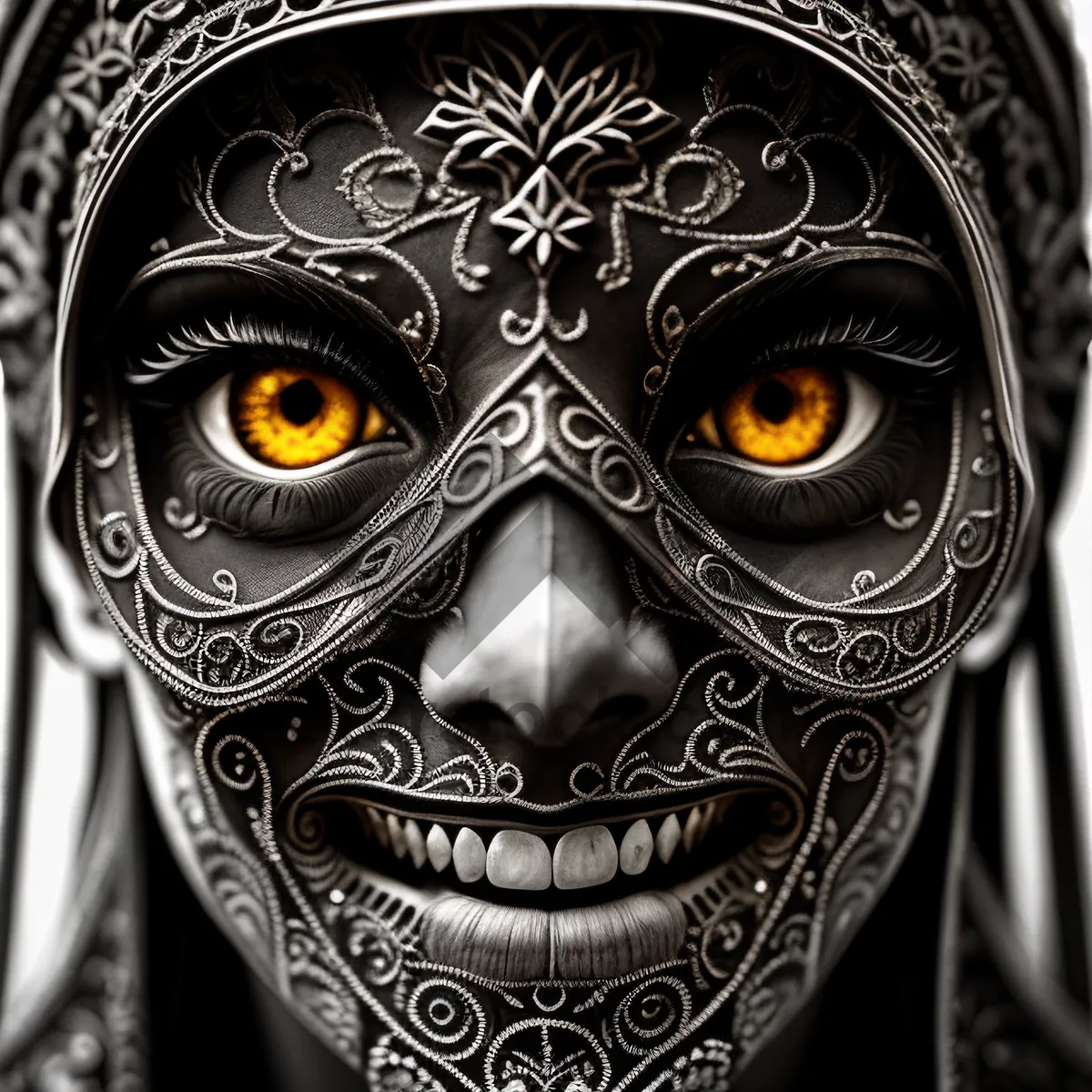 Picture of Mysterious Venetian Masquerade Mask with Intricate Eye Decor