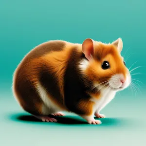 Cute Furball with Curious Eyes - Adorable Hamster Portrait