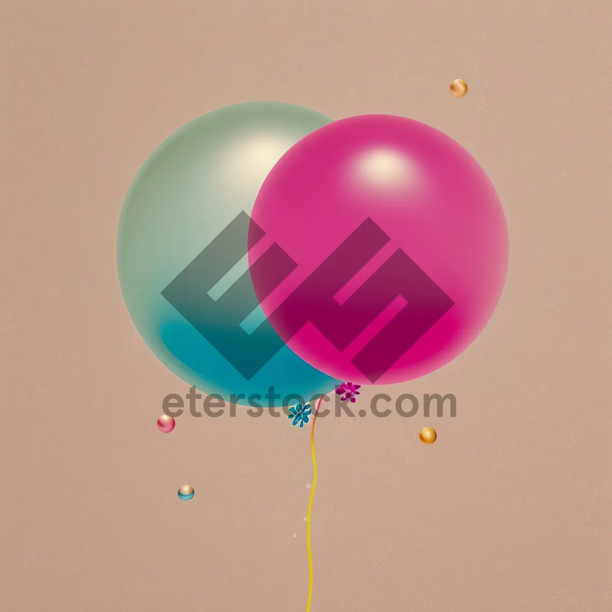 Picture of Joyful balloon celebration with bright purple paper design.