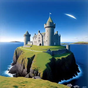 Majestic Coastal Castle - Guardian of History