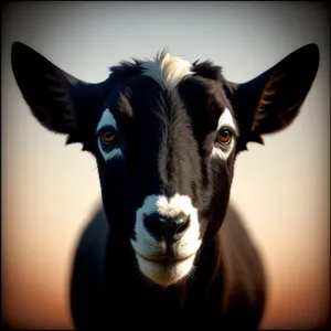 Rustic Cow Grazing on Green Pasture