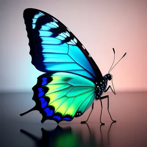 Vibrant Winged Beauty in Garden: Delicate Orange Butterfly on Flamboyant Flower