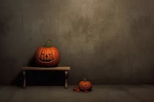 Orange Pumpkin Jack-O'-Lantern Decoration