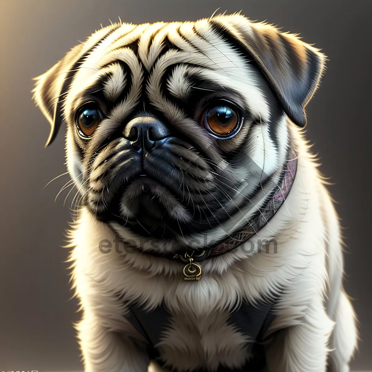 Picture of Pug Bulldog - Adorable Wrinkly Canine Portrait